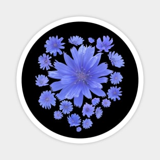 Blue Chicory Flowers: A Floral Arrangement Magnet